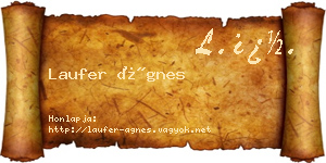 Laufer Ágnes névjegykártya
